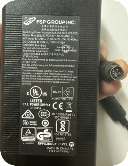 *Brand NEW*High Quality FSP 19V 7.89A 4-Pin Power Adapter FSP150-AAA ABAN2 150W Charger